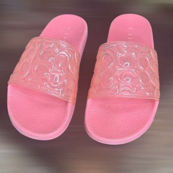 Coach Pink Slide Sandals - Picture 3 of 6